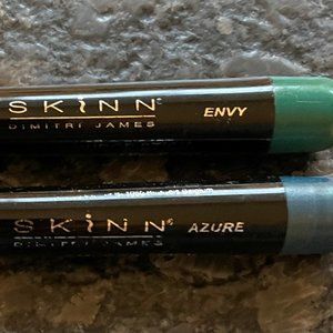 Lot of TWO Skinn Cosmetics Smudge Sticks - Envy & Azure